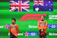 Lando Norris (L) and Oscar Piastri (R) at the F1 Grand Prix Of China - Source: Getty
